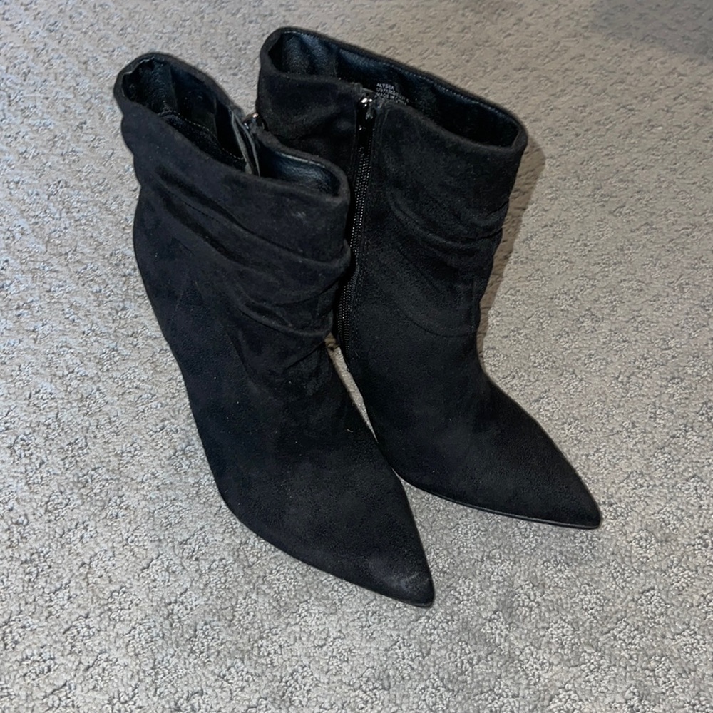 Suede like scrunch booties.